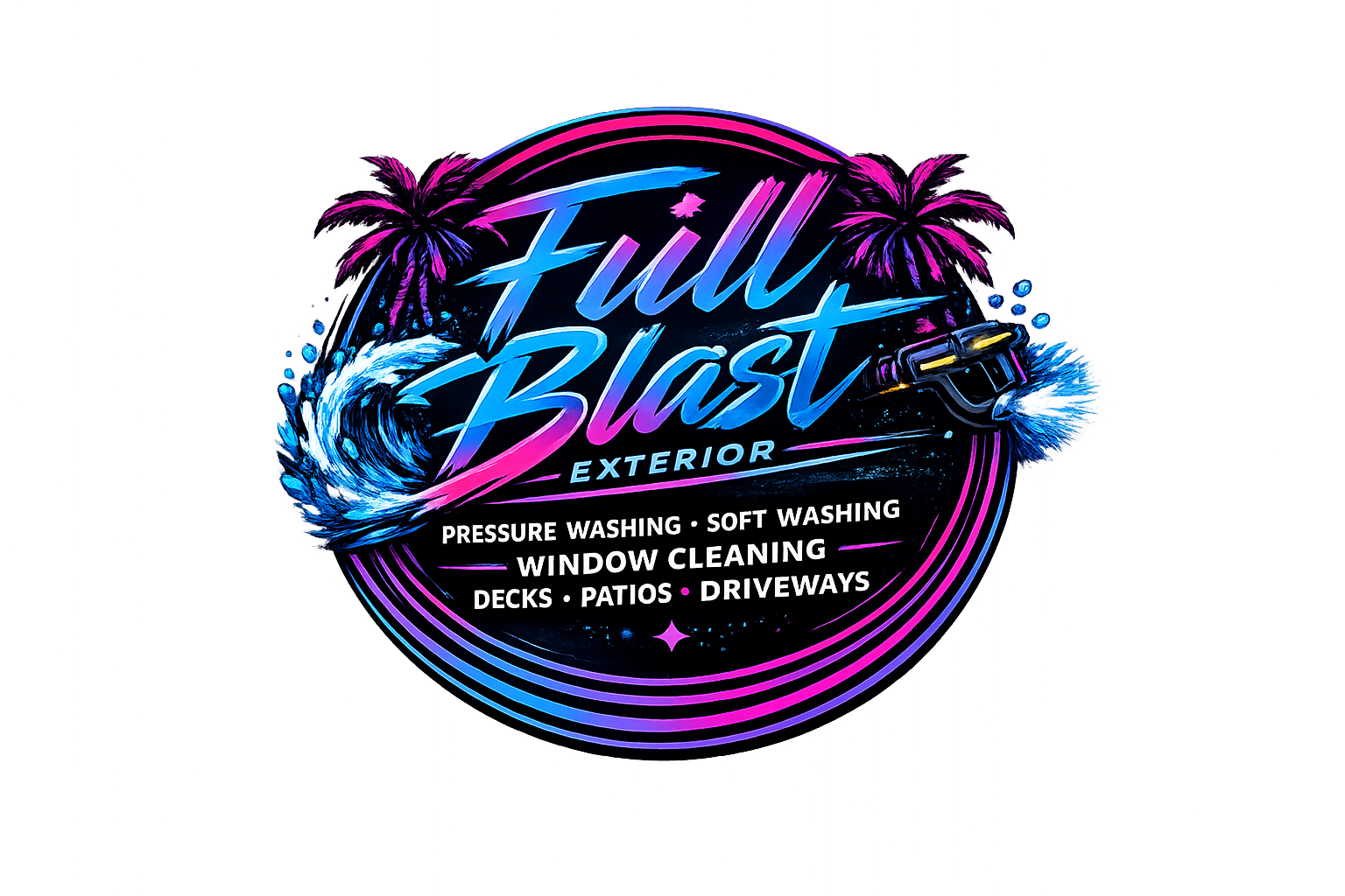 Full Blast Exterior logo — pressure washing, soft washing, window cleaning across New Jersey